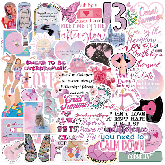 50 x Taylor Swift Stickers